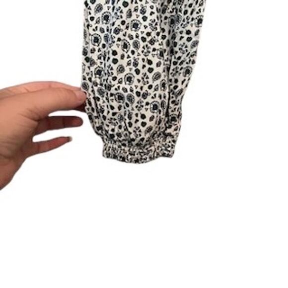 Beachlunchlounge Tunic Top Tassel Ties Gold Thread Gathered Wrists Size M - Picture 4 of 12